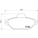 Jogo de 4 pastilhas de freio BREMBO P 23 160