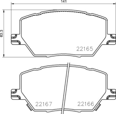 Jogo de 4 pastilhas de freio BREMBO P 23 164