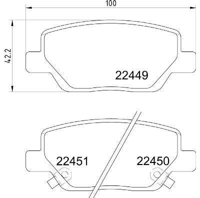 Jogo de 4 pastilhas de freio BREMBO P 23 179