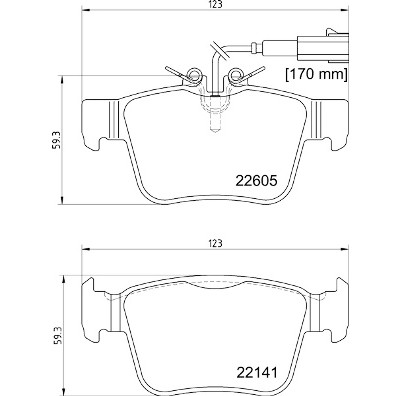 Jogo de 4 pastilhas de freio BREMBO P 23 180