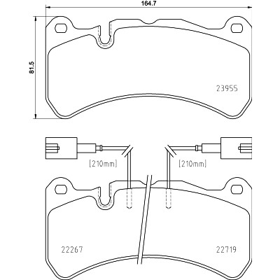 Jogo de 4 pastilhas de freio BREMBO P 23 186