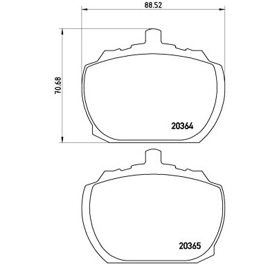 Jogo de 4 pastilhas de freio BREMBO P 24 004