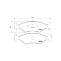 Jogo de 4 pastilhas de freio BREMBO P 24 006