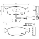Jogo de 4 pastilhas de freio BREMBO P 24 007