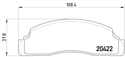 Jogo de 4 pastilhas de freio BREMBO P 24 009