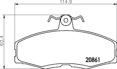 Jogo de 4 pastilhas de freio BREMBO P 24 013