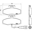 Jogo de 4 pastilhas de freio BREMBO P 24 014