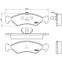 Jogo de 4 pastilhas de freio BREMBO P 24 016