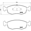 Jogo de 4 pastilhas de freio BREMBO P 24 019