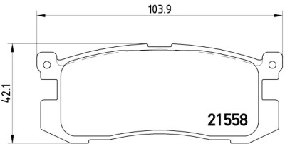 Jogo de 4 pastilhas de freio BREMBO P 24 025