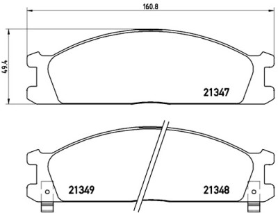 Jogo de 4 pastilhas de freio BREMBO P 24 026