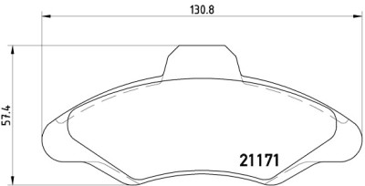 Jogo de 4 pastilhas de freio BREMBO P 24 029