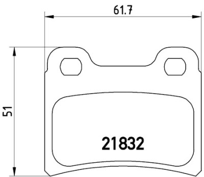 Jogo de 4 pastilhas de freio BREMBO P 24 030
