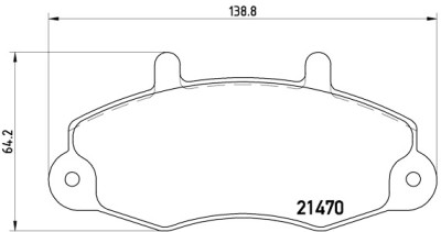Jogo de 4 pastilhas de freio BREMBO P 24 032