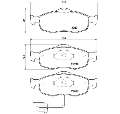 Jogo de 4 pastilhas de freio BREMBO P 24 034