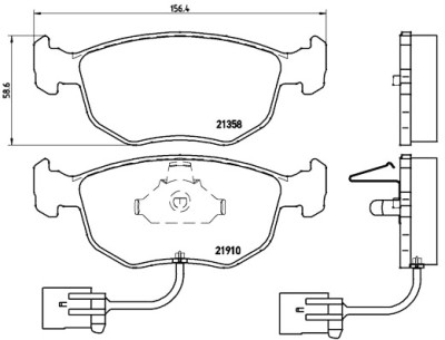 Jogo de 4 pastilhas de freio BREMBO P 24 035