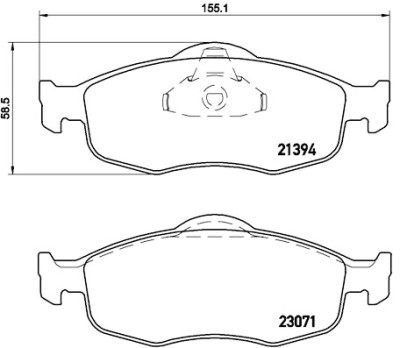 Jogo de 4 pastilhas de freio BREMBO P 24 037