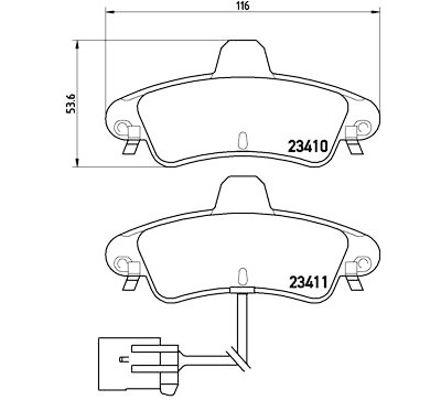 Jogo de 4 pastilhas de freio BREMBO P 24 038