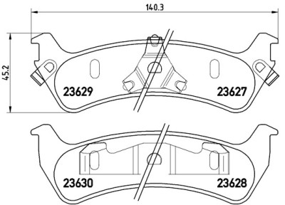 Jogo de 4 pastilhas de freio BREMBO P 24 042