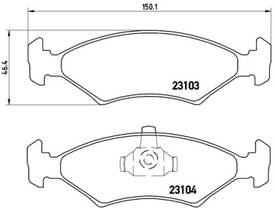Jogo de 4 pastilhas de freio BREMBO P 24 043