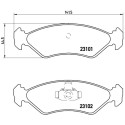 Jogo de 4 pastilhas de freio BREMBO P 24 044