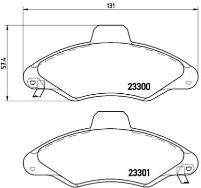 Jogo de 4 pastilhas de freio BREMBO P 24 045