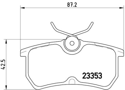 Jogo de 4 pastilhas de freio BREMBO P 24 047
