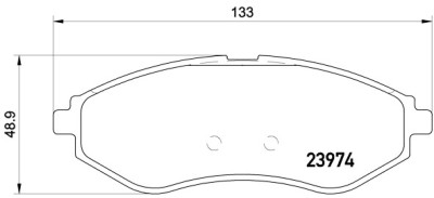 Jogo de 4 pastilhas de freio BREMBO P 24 048