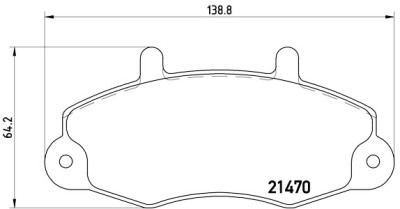 Jogo de 4 pastilhas de freio BREMBO P 24 049
