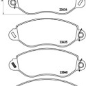 Jogo de 4 pastilhas de freio BREMBO P 24 053
