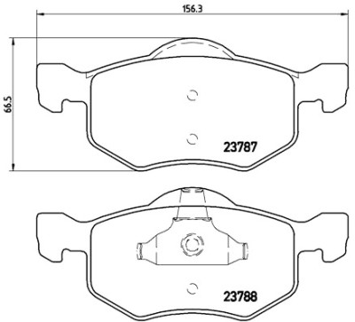 Jogo de 4 pastilhas de freio BREMBO P 24 056