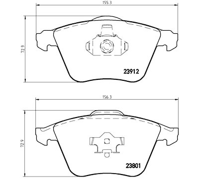 Jogo de 4 pastilhas de freio BREMBO P 24 057