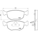 Jogo de 4 pastilhas de freio BREMBO P 24 069