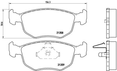 Jogo de 4 pastilhas de freio BREMBO P 24 069