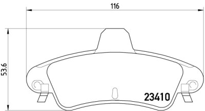 Jogo de 4 pastilhas de freio BREMBO P 24 070