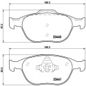 Jogo de 4 pastilhas de travao com lado de instalacao direccional Brake Pads