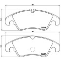 Jogo de 4 pastilhas de freio BREMBO P 24 074