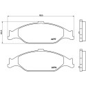 Jogo de 4 pastilhas de freio BREMBO P 24 082