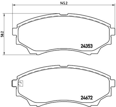 Jogo de 4 pastilhas de freio BREMBO P 24 086