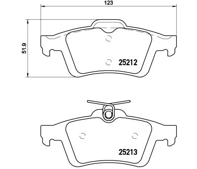 Jogo de 4 pastilhas de freio BREMBO P 24 148