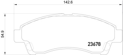 Jogo de 4 pastilhas de freio BREMBO P 24 149