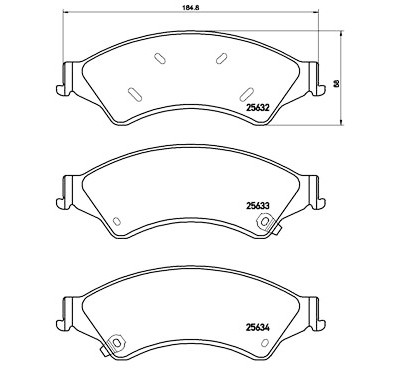 Jogo de 4 pastilhas de freio BREMBO P 24 153