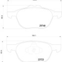 Jogo de 4 pastilhas de freio BREMBO P 24 158
