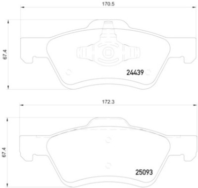 Jogo de 4 pastilhas de freio BREMBO P 24 159