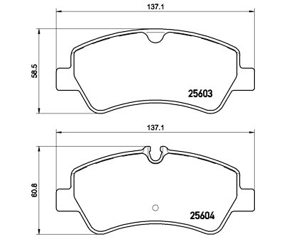 Jogo de 4 pastilhas de freio BREMBO P 24 160