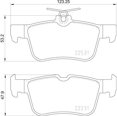 Jogo de 4 pastilhas de freio BREMBO P 24 175
