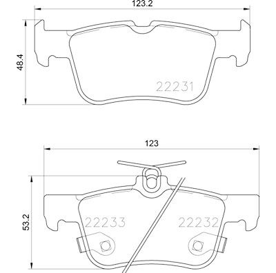 Jogo de 4 pastilhas de freio BREMBO P 24 201