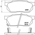 Jogo de 4 pastilhas de freio BREMBO P 28 008
