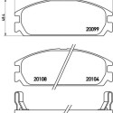 Jogo de 4 pastilhas de freio BREMBO P 28 010