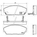 Jogo de 4 pastilhas de freio BREMBO P 28 013
